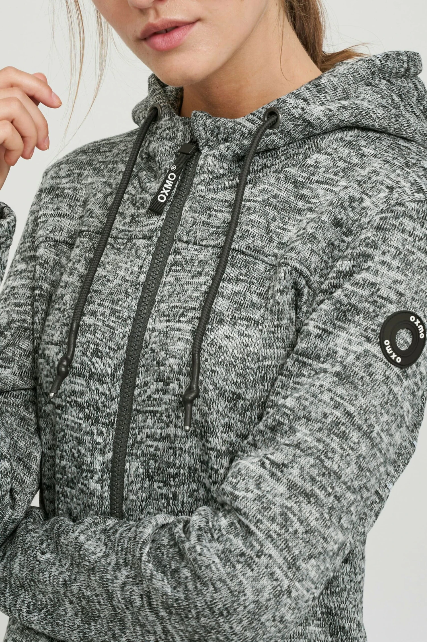 OXMO Outdoorjacken Fleecejacke Kaira Frauen Dunkelgrau 5 OXMO Outdoorjacken Fleecejacke Kaira Frauen Dunkelgrau – Bild 5