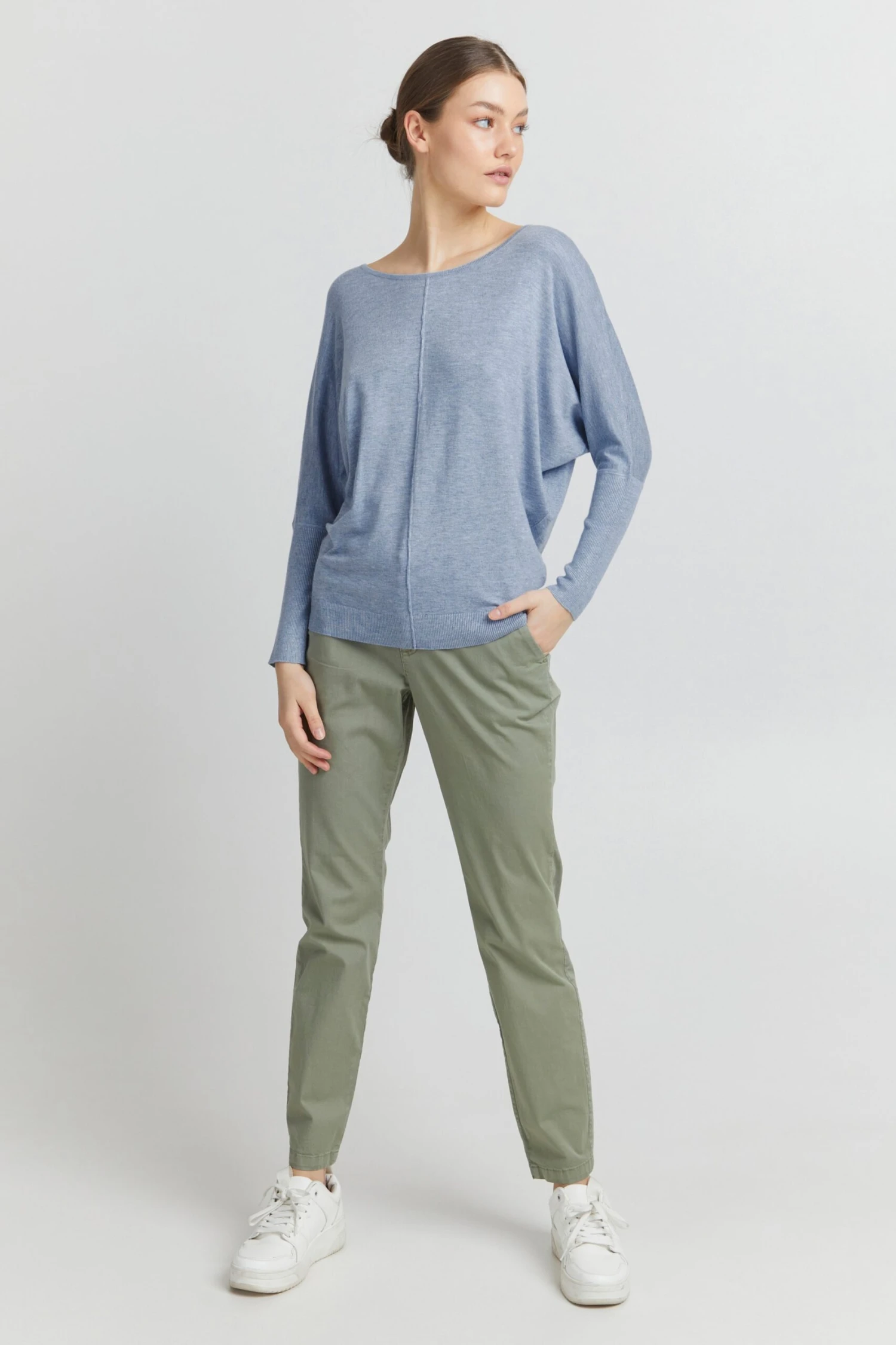 OXMO Pullover Strickpullover Herdis Frauen Blau 3 OXMO Pullover Strickpullover Herdis Frauen Blau – Bild 3