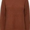 OXMO Feinstrickpullover Strickpullover Milla Frauen Braun