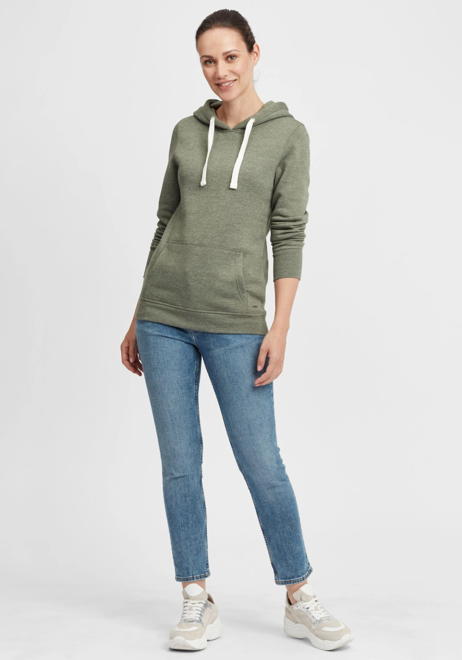 OXMO Kapuzenpullover Hoodie Olive Frauen Grün 3 OXMO Kapuzenpullover Hoodie Olive Frauen Grün – Bild 3