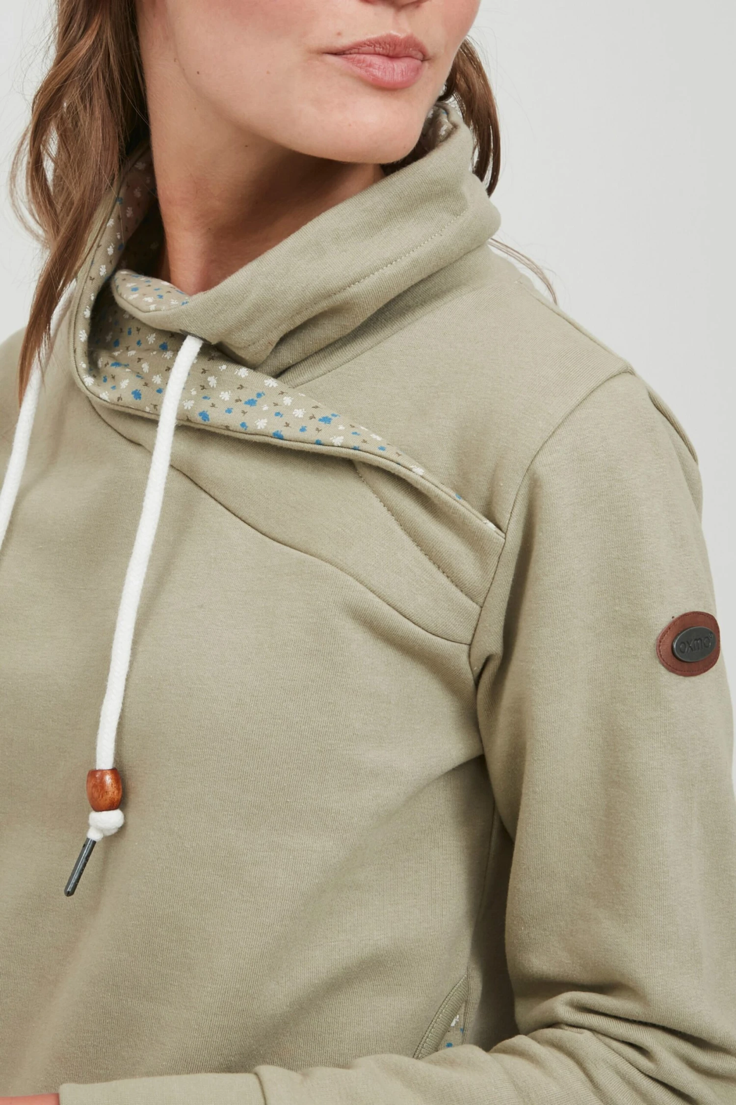 OXMO Rollkragenpullover Kapuzenpullover UDINE Frauen Grün 5 OXMO Rollkragenpullover Kapuzenpullover UDINE Frauen Grün – Bild 5