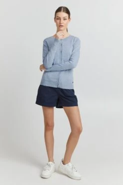 OXMO Strickjacken Strickjacke Hlin Frauen Blau -OXMO Verkaufs-Shop 52ddccc4ffafd7ad82a0ef8a09e096f5