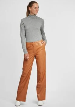 OXMO Pullover Rollkragenpullover Wina Frauen Grau -OXMO Verkaufs-Shop 54c38d0a9df8504d8a6f3d62e29640c1