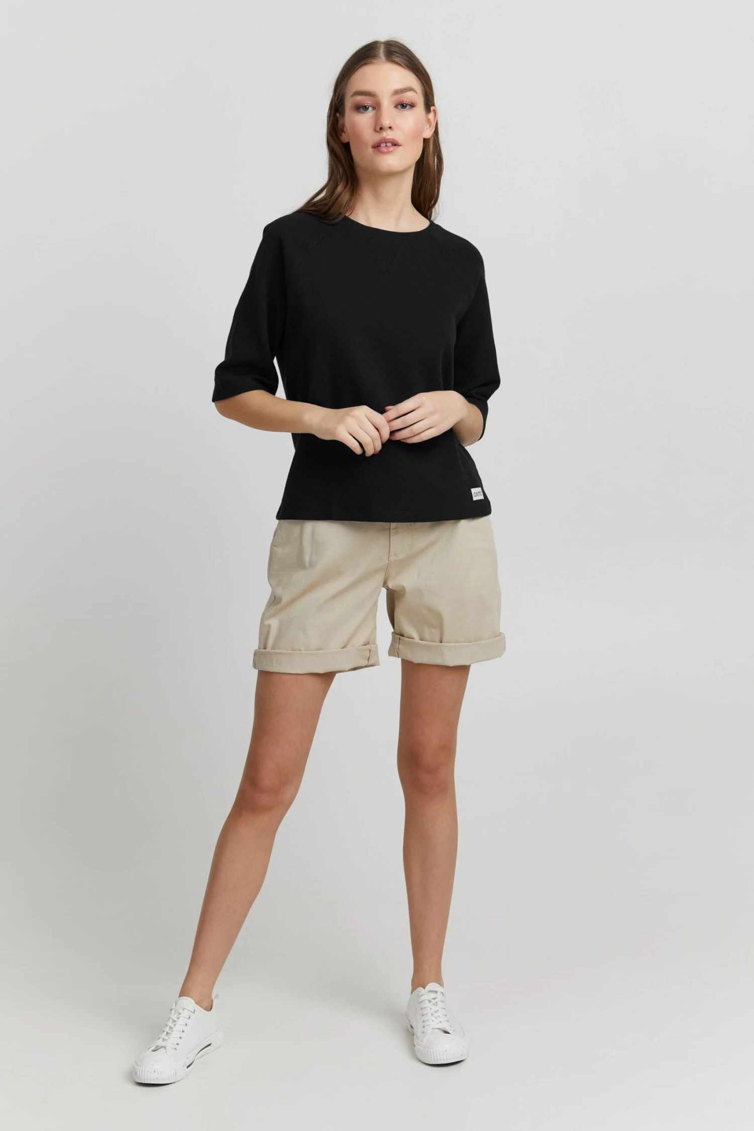 OXMO Pullover Rundhalspullover JONNE Frauen Schwarz 3 OXMO Pullover Rundhalspullover JONNE Frauen Schwarz – Bild 3