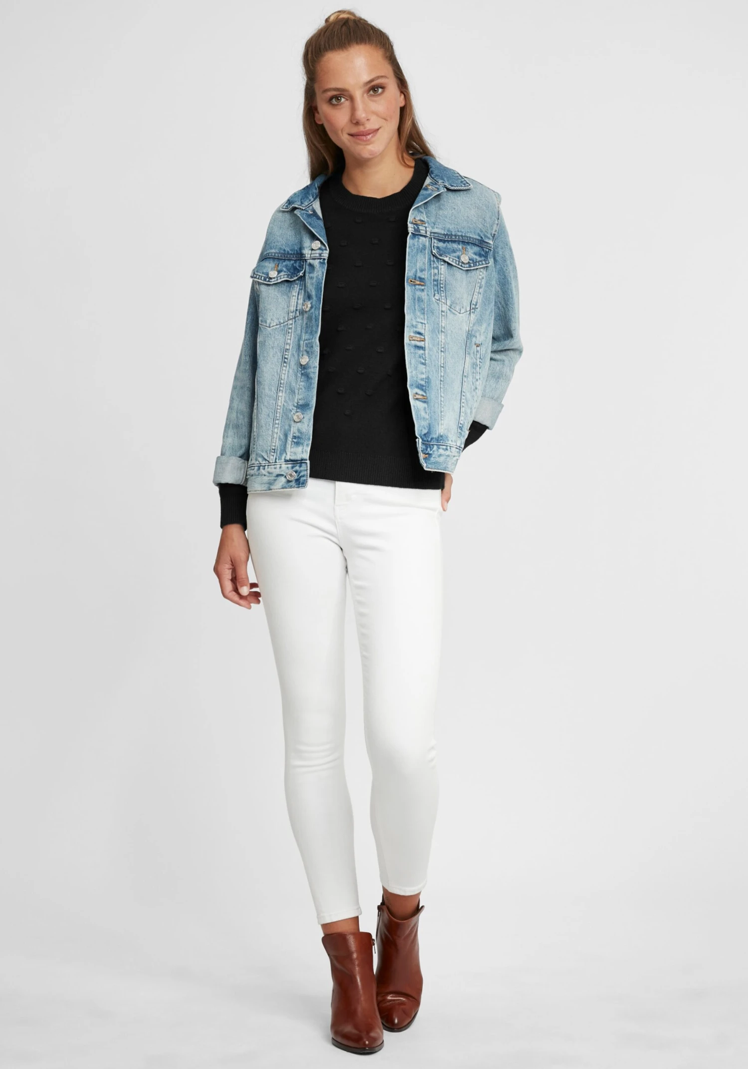 OXMO Feinstrickpullover Pullover Dotta Frauen Schwarz 3 OXMO Feinstrickpullover Pullover Dotta Frauen Schwarz – Bild 3