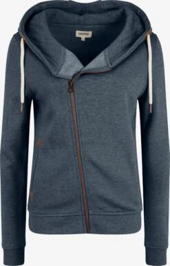 OXMO Sweatjacken Kapuzensweatjacke Vicky Frauen Blau / Dunkelblau