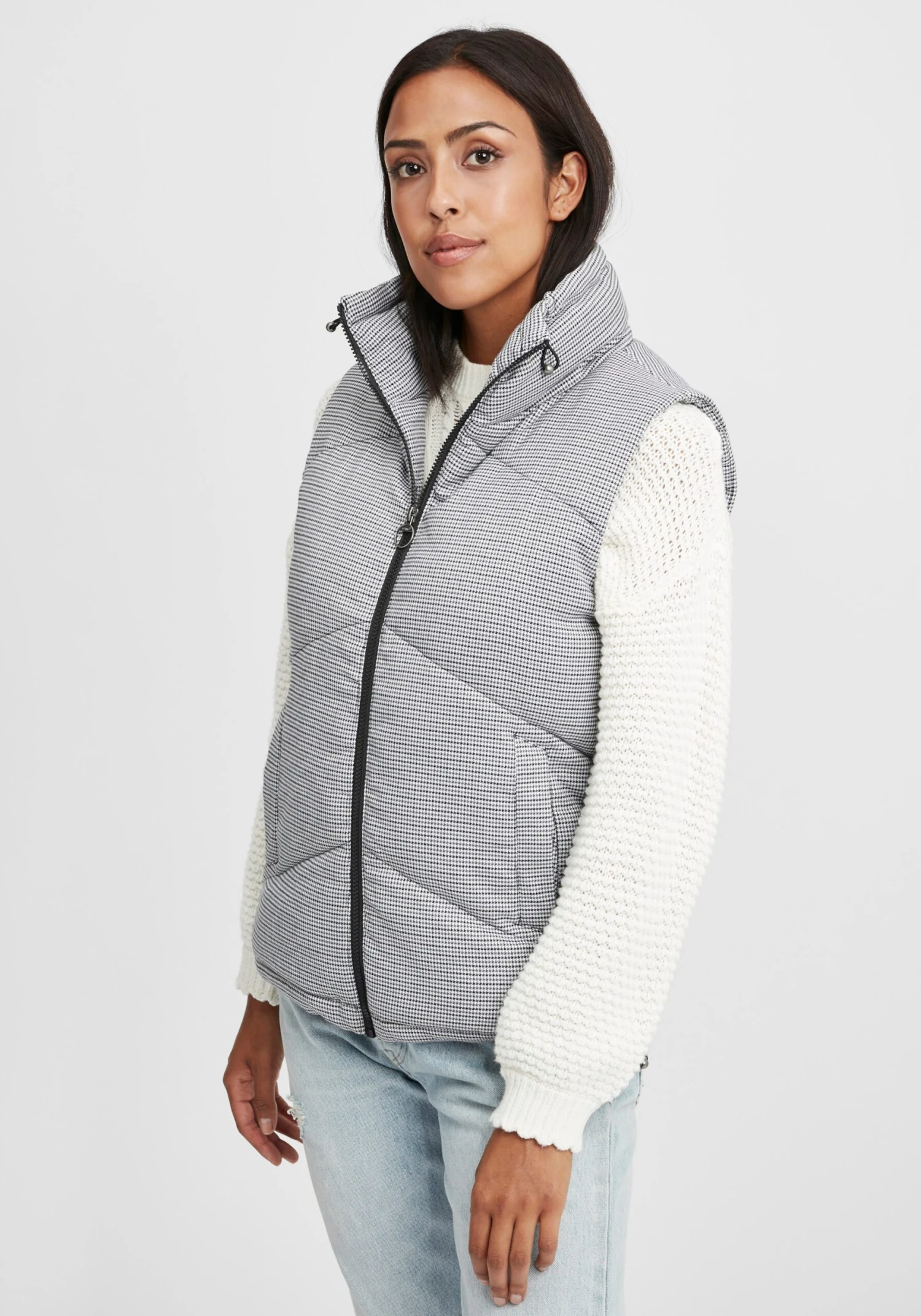 OXMO Westen Weste Frauen Grau 2 OXMO Westen Weste Frauen Grau – Bild 2