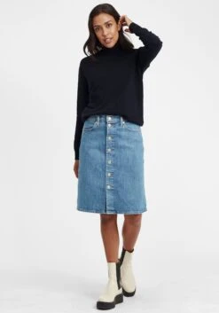 OXMO Strickjacken Rollkragenpullover Sina Frauen Blau -OXMO Verkaufs-Shop 5c8c55cd5ded0b62632a3d9a8af6aa78