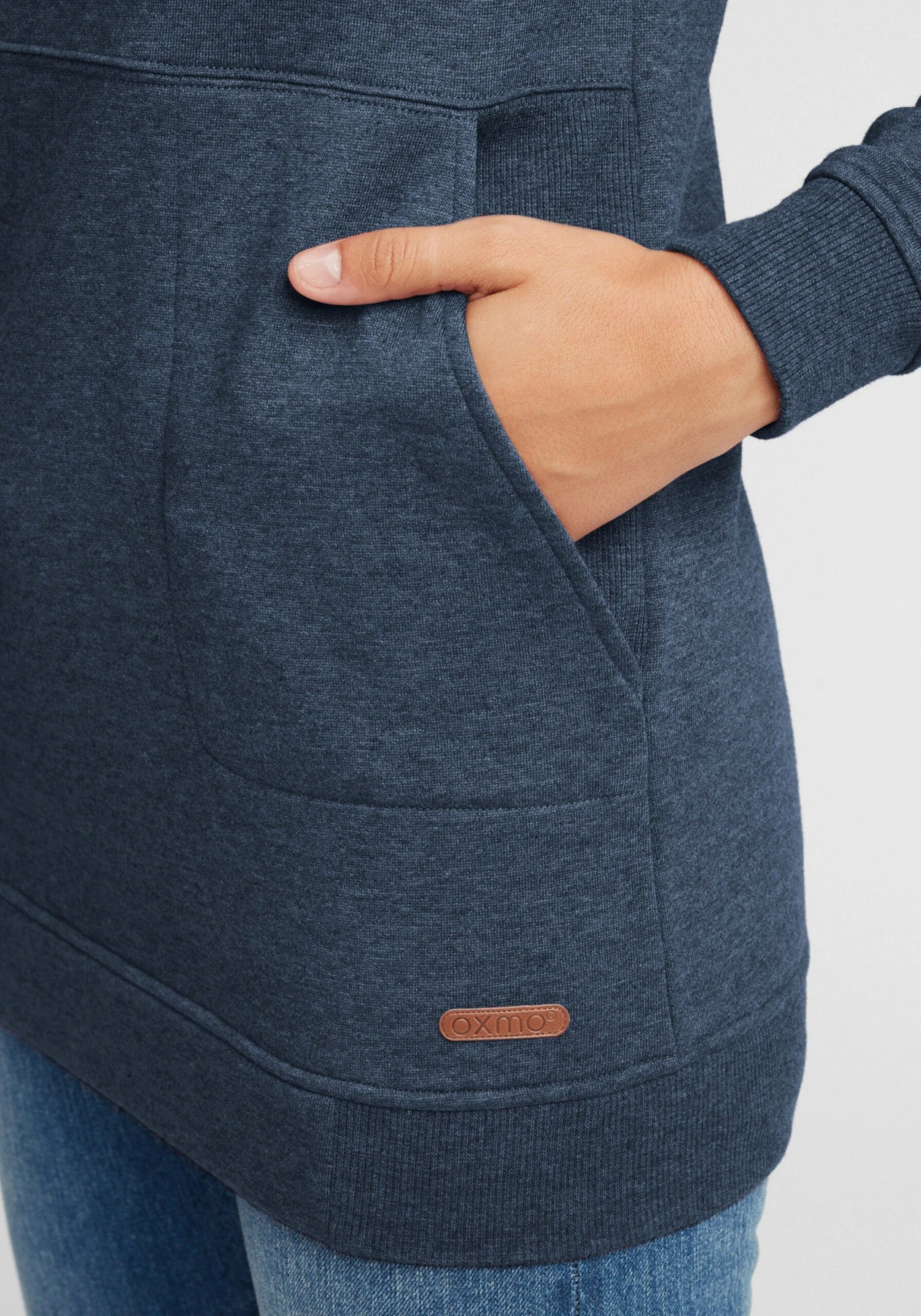 OXMO Longpullover Hoodie Vilma Frauen Blau 6 OXMO Longpullover Hoodie Vilma Frauen Blau – Bild 6