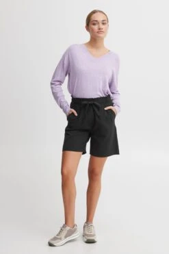 OXMO Shorts Regular Sweatshorts Daniella Frauen Schwarz -OXMO Verkaufs-Shop 608868262db3eea71e774a0a972cc8b4