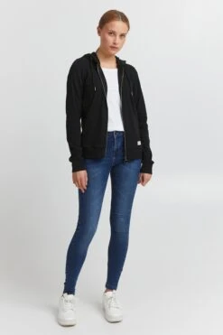 OXMO Sweatjacken Kapuzensweatshirtjacke Lova Frauen Schwarz -OXMO Verkaufs-Shop 60d4e370dfa5ff79a76eba91564765a6