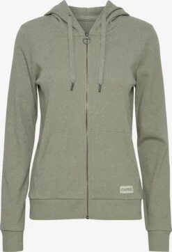OXMO Sweatjacken Kapuzensweatshirtjacke Lova Frauen Dunkelgrün