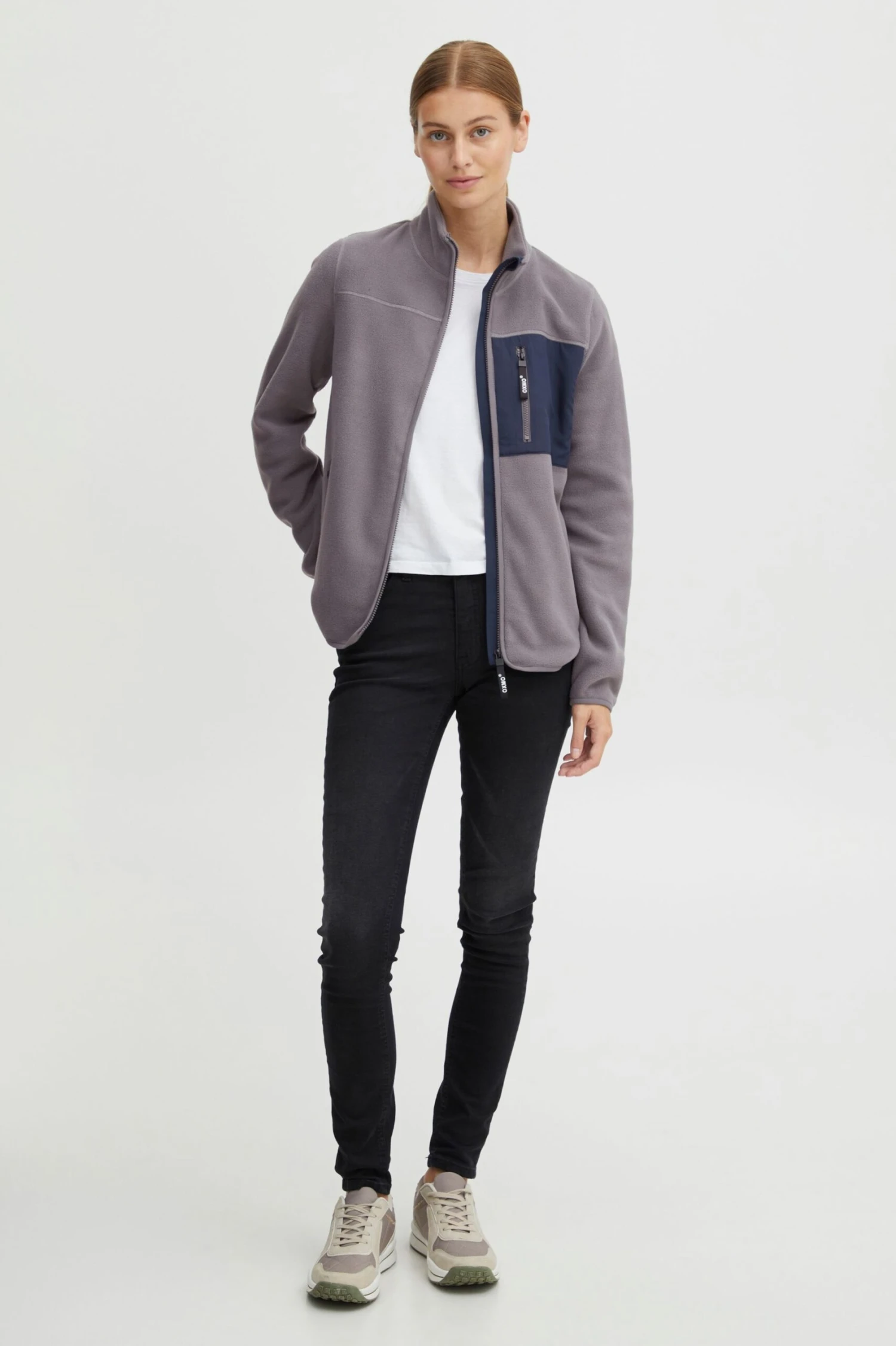 OXMO Sweatjacken Sweatshirtjacke Nymfe Frauen Grau 4 OXMO Sweatjacken Sweatshirtjacke Nymfe Frauen Grau – Bild 4