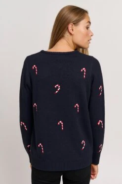 OXMO Pullover Strickpullover Christel Frauen Blau -OXMO Verkaufs-Shop 6463e6eaf3402867b666d9af4bdd20ad