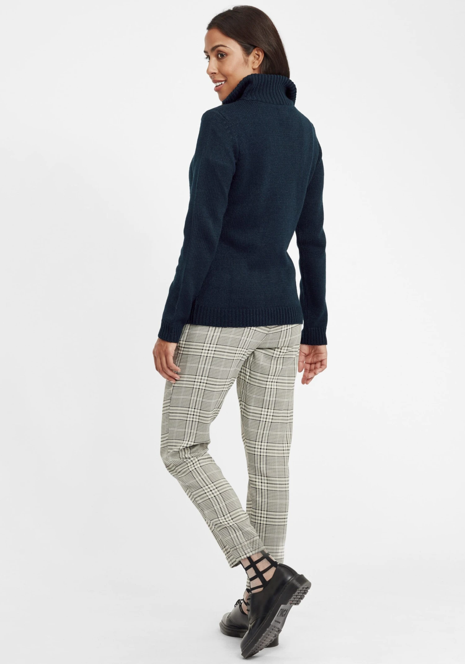 OXMO Rollkragenpullover Strickpullover Carry Frauen Blau 4 OXMO Rollkragenpullover Strickpullover Carry Frauen Blau – Bild 4