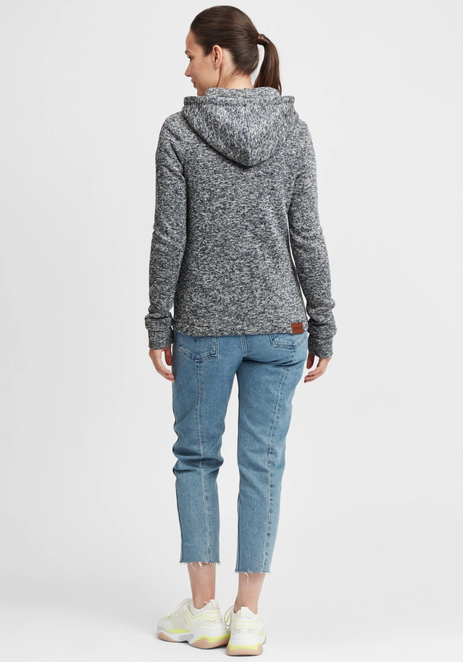 OXMO Sweatjacken Strickfleecejacke Thory Frauen Grau 4 OXMO Sweatjacken Strickfleecejacke Thory Frauen Grau – Bild 4