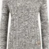 OXMO Feinstrickpullover Strickpullover Phia Frauen Grau