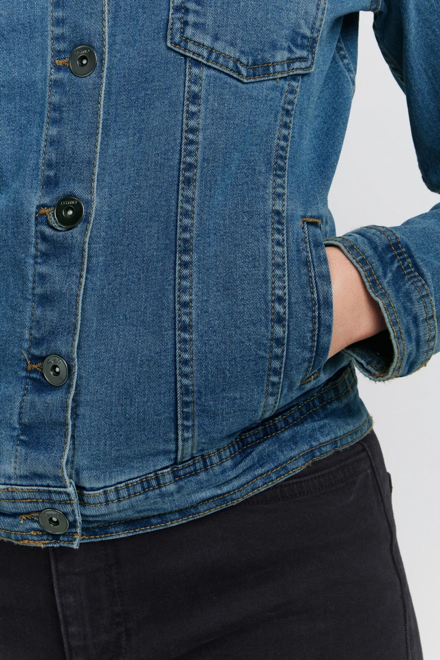 OXMO Jeansjacken Jeansjacke Fria Frauen Blau 6 OXMO Jeansjacken Jeansjacke Fria Frauen Blau – Bild 6