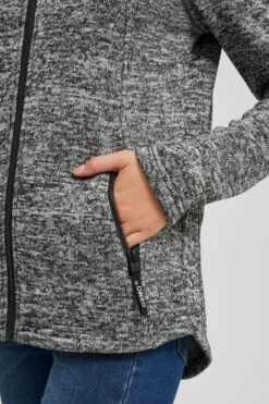 OXMO Outdoorjacken Fleecejacke Kajsa Frauen Schwarz -OXMO Verkaufs-Shop 6b240a497a75a2326dc009548b904e99