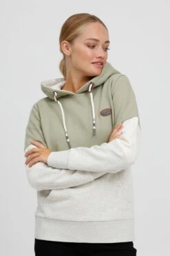OXMO Hoodies Sweatshirt Frauen Graumeliert / Pastellgrün -OXMO Verkaufs-Shop 6b845f8cbba1b25aeaac447ac0b2a64c