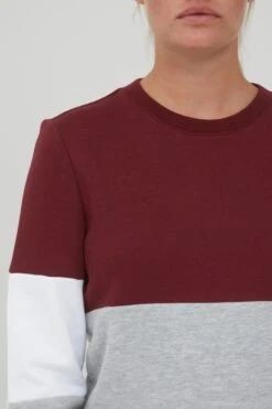 OXMO Sweatshirts Sweatshirt Omaya Frauen Graumeliert / Weinrot 10 OXMO Sweatshirts Sweatshirt Omaya Frauen Graumeliert / Weinrot -OXMO Verkaufs-Shop 6cb98d3a6181d63233586d0e0fabcb01