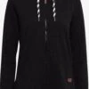 OXMO Sweatjacken Kapuzensweatjacke Wanda Frauen Schwarz