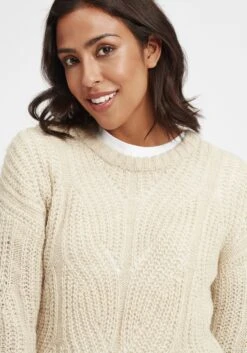 OXMO Feinstrickpullover Pullover Chiara Frauen Beige -OXMO Verkaufs-Shop 6d572957b57c2eb903d207fd44a92c8f