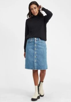 OXMO Strickjacken Rollkragenpullover Sina Frauen Schwarz -OXMO Verkaufs-Shop 6ff4c93fd63e57ccdcf5045b9a1f31fb