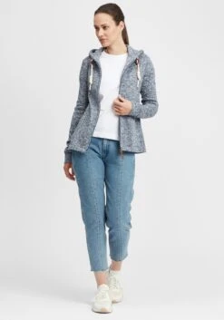 OXMO Sweatjacken Strickfleecejacke Thory Frauen Blau -OXMO Verkaufs-Shop 7240e0f67902e933888bdc6b1f8ea924