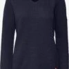 OXMO Pullover Strickpullover "HANNA" Frauen Blaumeliert