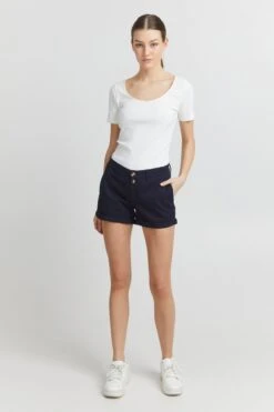 OXMO Shorts Regular Chinoshorts Piera Frauen Blau -OXMO Verkaufs-Shop 746504f4102cc04f5bd74a407fd47366