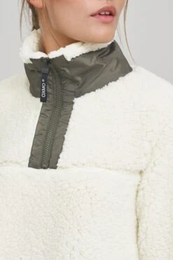 OXMO Pullover Troyer ELINA Frauen Naturweiß -OXMO Verkaufs-Shop 74f0a29b19398d3735da47dec1fcc0e5