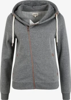OXMO Sweatjacken Sweatjacke Vicky Frauen Grau