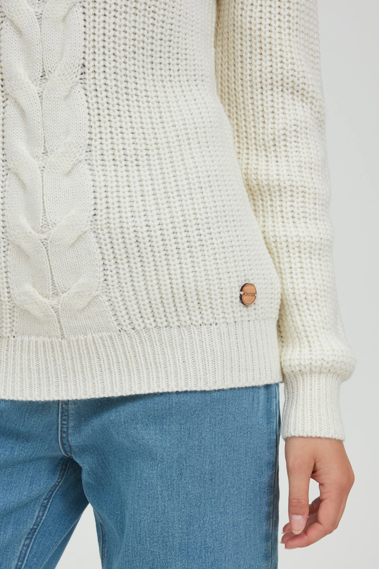 OXMO Feinstrickpullover Pullover Natasja Frauen Weiß 6 OXMO Feinstrickpullover Pullover Natasja Frauen Weiß – Bild 6