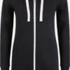 OXMO Sweatjacken Kapuzensweatjacke Olinda Frauen Schwarz