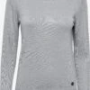 OXMO Rollkragenpullover Pullover Frauen Graumeliert