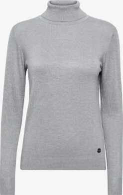 OXMO Rollkragenpullover Pullover Frauen Graumeliert