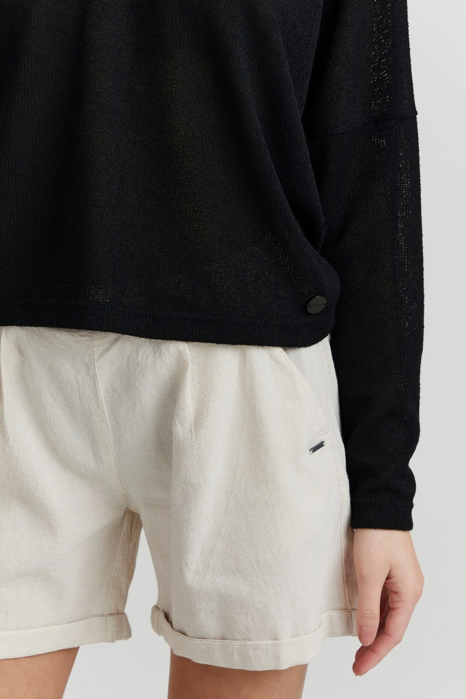 OXMO Basic Pullover Strickpullover Katla Frauen Schwarz 6 OXMO Basic Pullover Strickpullover Katla Frauen Schwarz – Bild 6