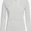 OXMO Kapuzenpullover Hoodie Olive Frauen Weiß