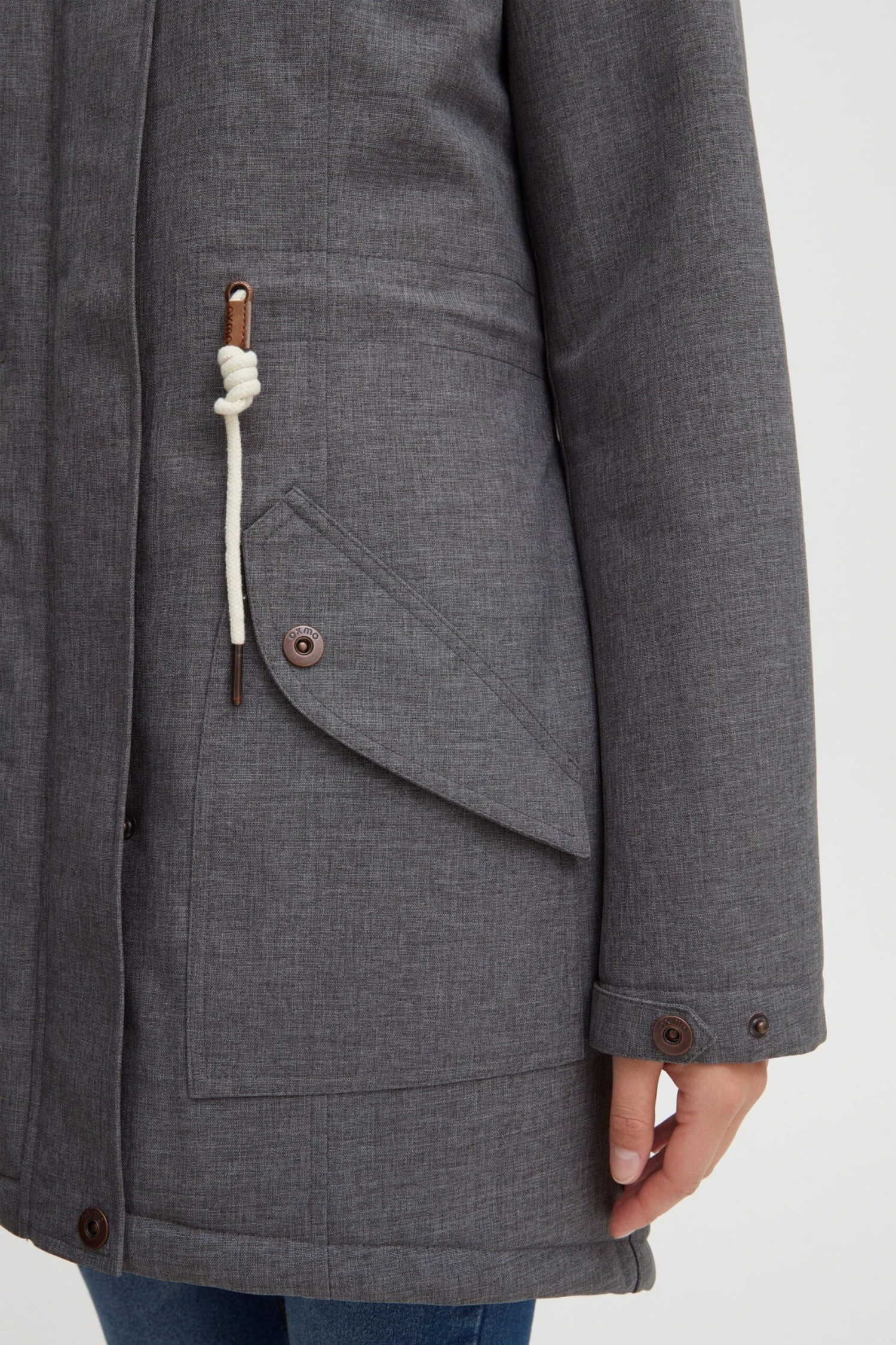 OXMO Jacken Parka Melly Frauen Dunkelgrau 7 OXMO Jacken Parka Melly Frauen Dunkelgrau – Bild 7