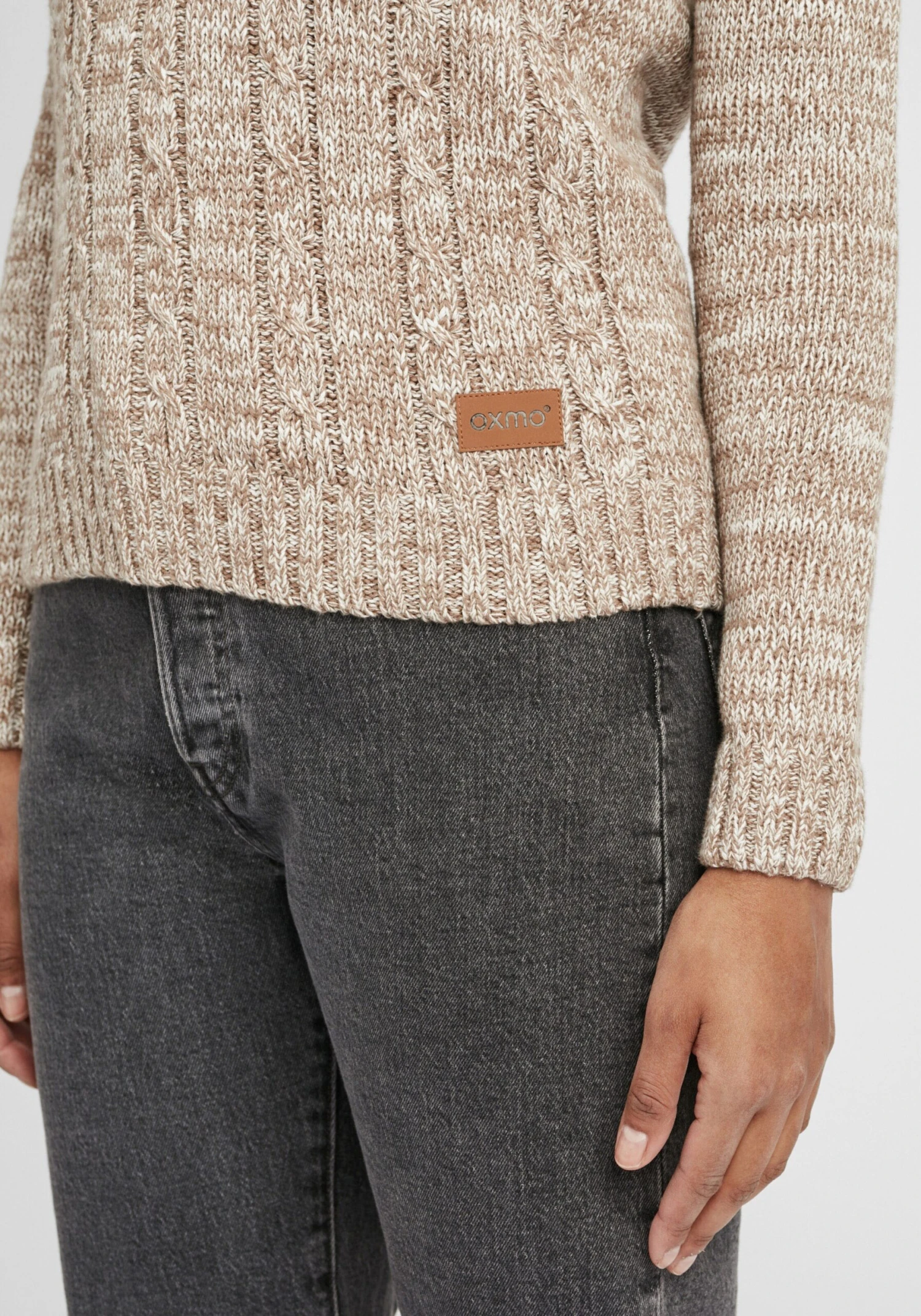 OXMO Pullover Rollkragenpullover Philipa Frauen Beige / Hellbeige / Beigemeliert 6 OXMO Pullover Rollkragenpullover Philipa Frauen Beige / Hellbeige / Beigemeliert – Bild 6