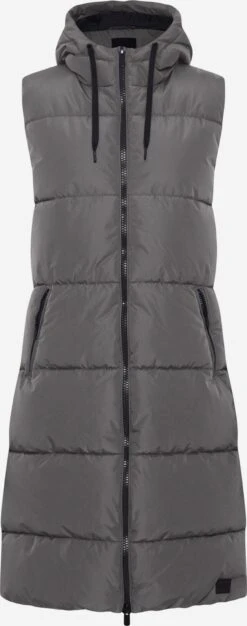 OXMO Westen Longweste Solice Frauen Grau