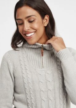 OXMO Rollkragenpullover Strickpullover Carry Frauen Grau -OXMO Verkaufs-Shop 86e37e8e91d5438863dd61b83711f741