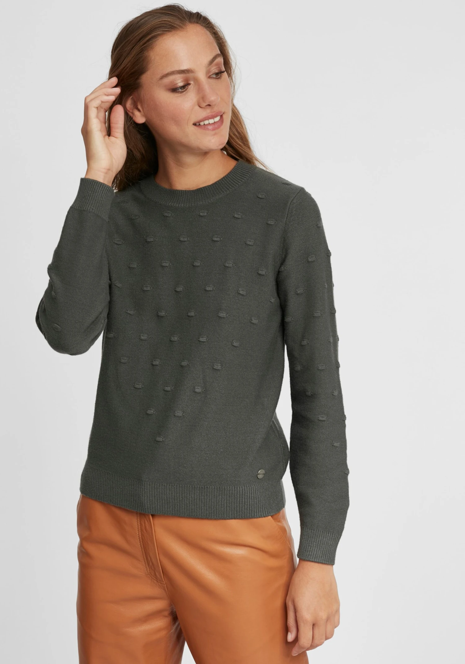 OXMO Feinstrickpullover Pullover Dotta Frauen Grau 2 OXMO Feinstrickpullover Pullover Dotta Frauen Grau – Bild 2