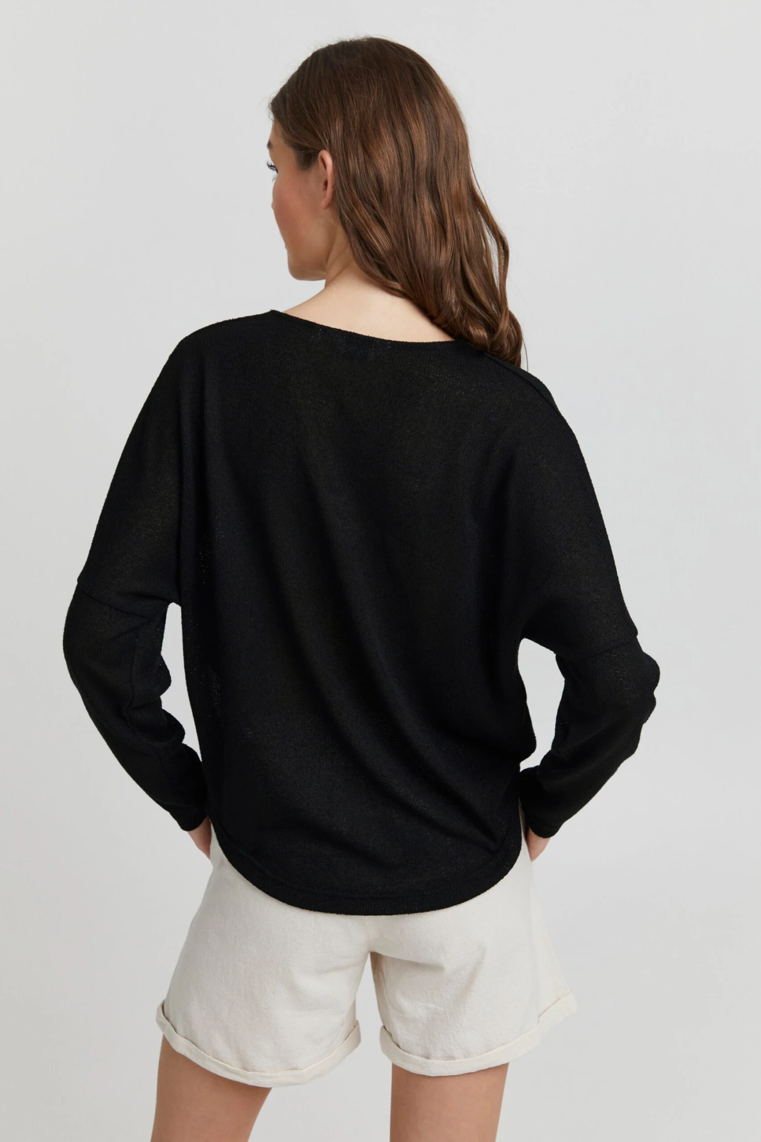 OXMO Basic Pullover Strickpullover Katla Frauen Schwarz 4 OXMO Basic Pullover Strickpullover Katla Frauen Schwarz – Bild 4