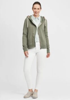 OXMO Sweatjacken Kapuzensweatjacke Vicky Frauen Grün / Khaki -OXMO Verkaufs-Shop 8c3744a9cd6a70867b741539c7f0b33f