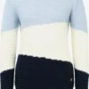 OXMO Feinstrickpullover Pullover Olma Frauen Blau