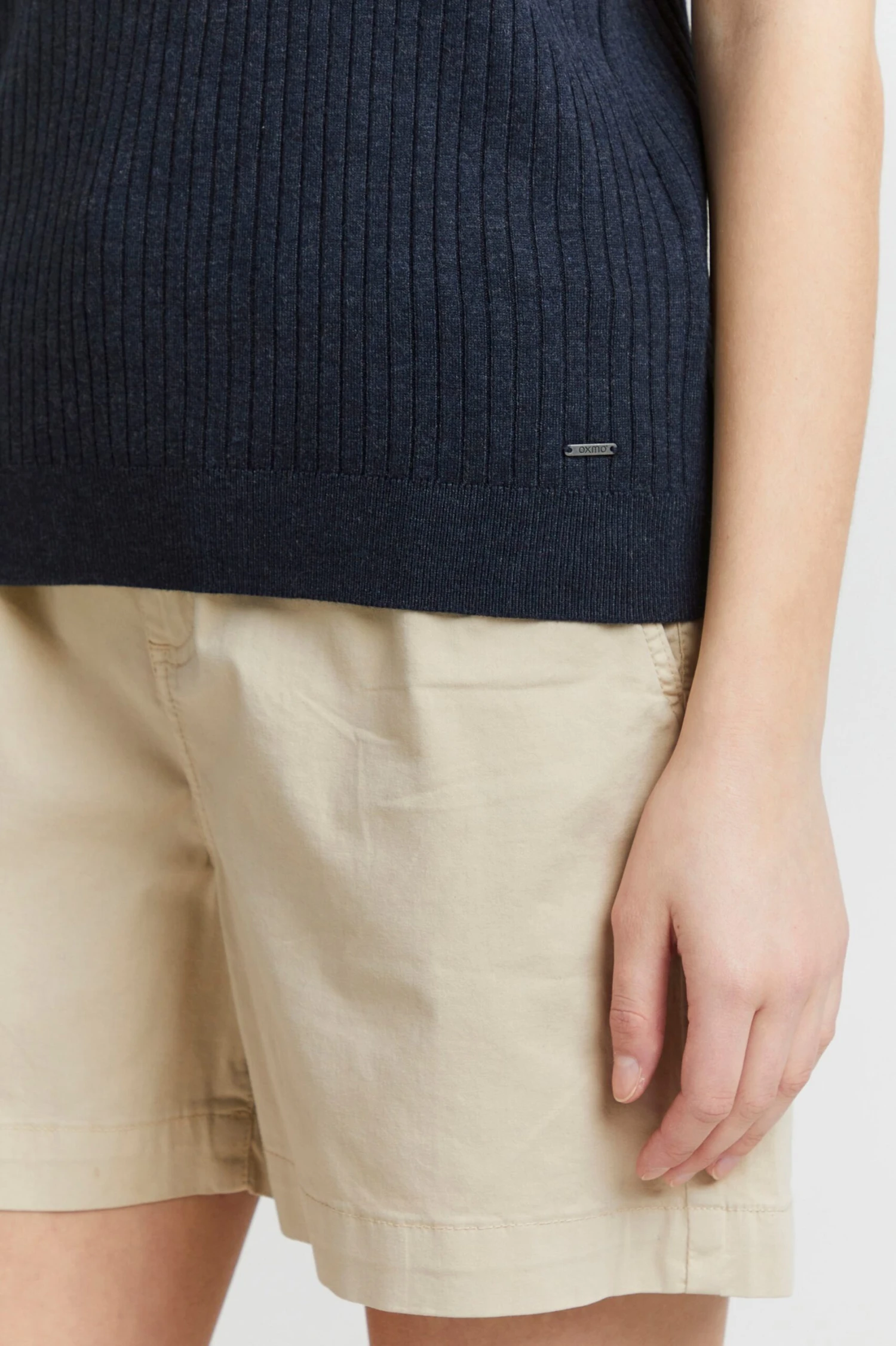 OXMO Pullover Kurzarmpullover Riona Frauen Dunkelblau 6 OXMO Pullover Kurzarmpullover Riona Frauen Dunkelblau – Bild 6