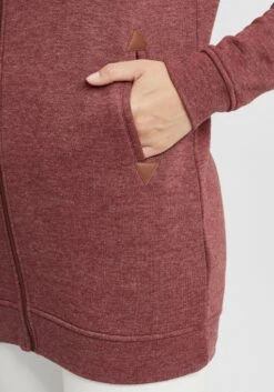 OXMO Sweatjacken Kapuzensweatjacke Vicky Zip Hood Long Frauen Rot -OXMO Verkaufs-Shop 914e7513d212ccfe18700d4337d45fb7