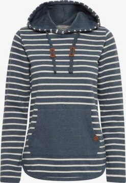 OXMO Kapuzenpullover Hoodie CARINA Frauen Blau